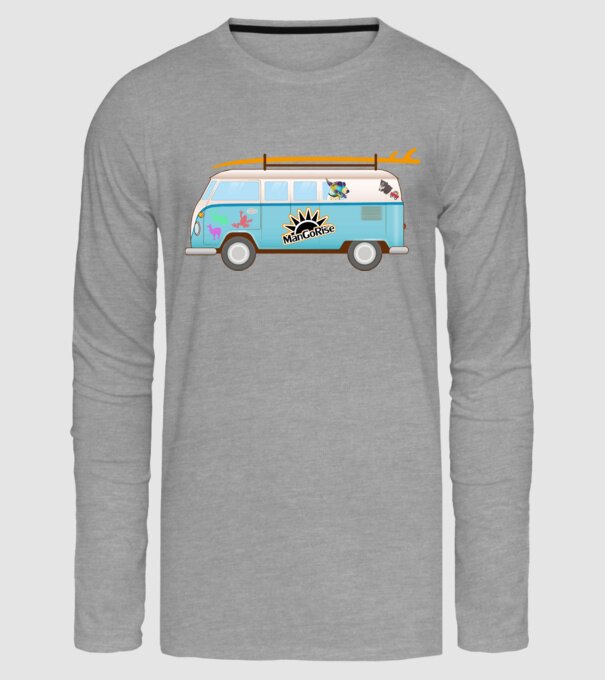 CAMPER BLUE minta szürke pólón