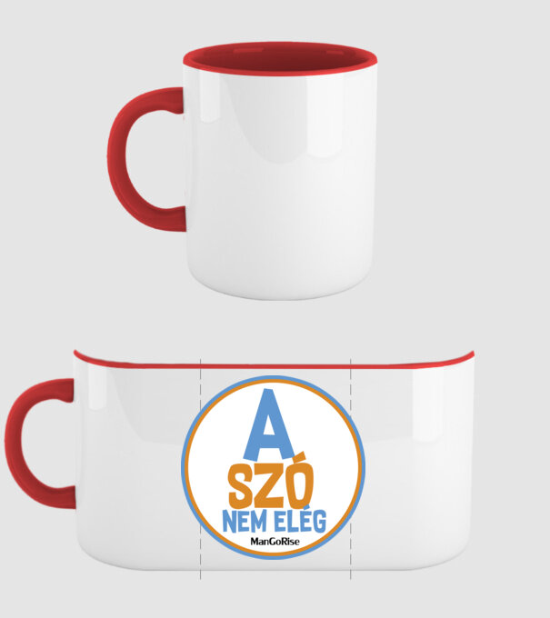 A SZÓ NEM ELÉG minta piros pólón