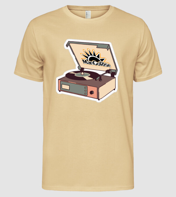 TURNTABLE minta homokszín pólón