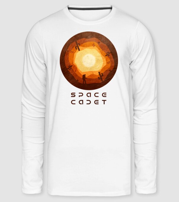 Space Cadet minta fehér pólón