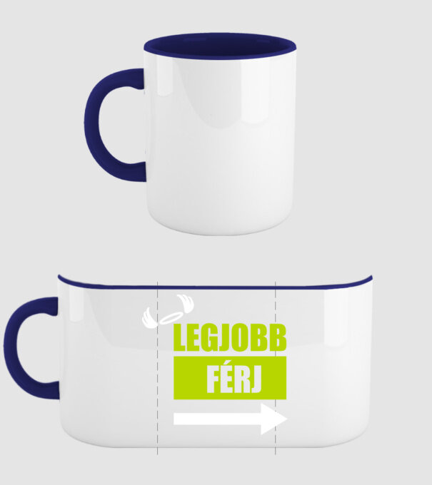 Legjobb férj minta sötétkék pólón