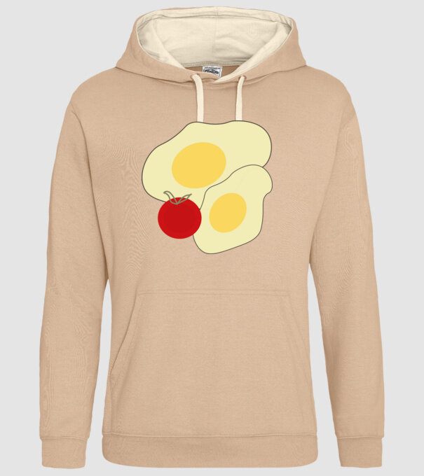 egg minta homokszín pólón