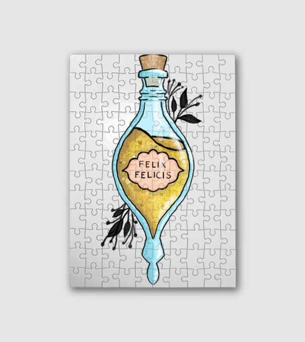 Felix felicis szerencselé minta fehér pólón