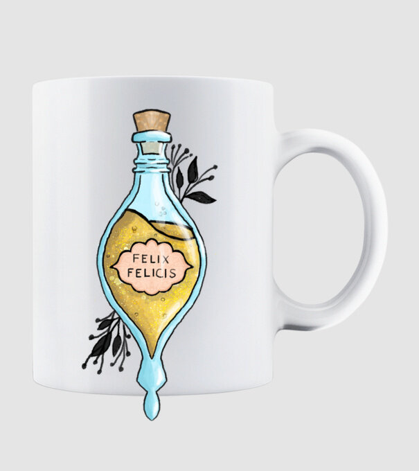 Felix felicis szerencselé minta fehér pólón
