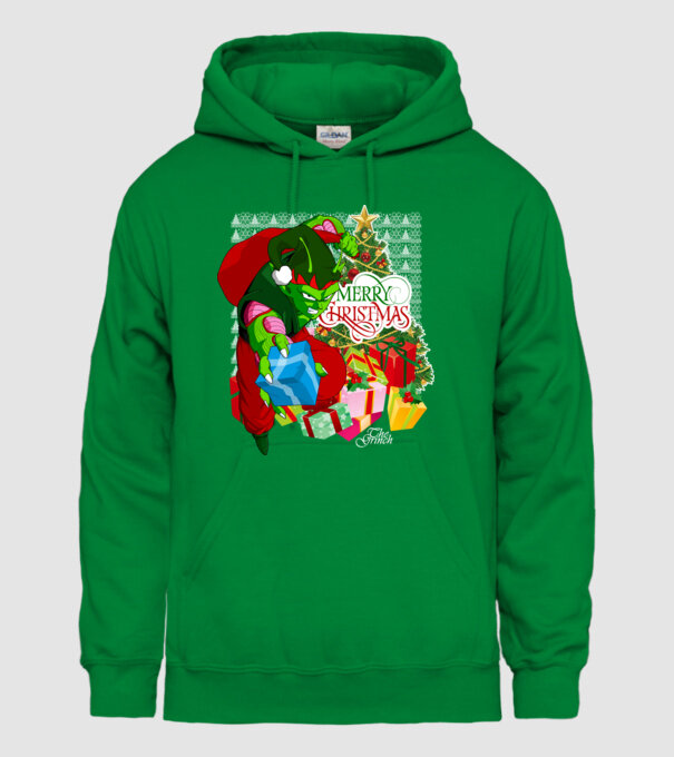 DragonBall Karácsony Grincs minta zöld pólón
