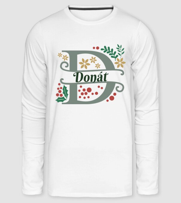 Donát minta fehér pólón