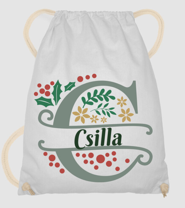 Csilla minta fehér pólón