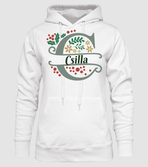 Csilla minta fehér pólón