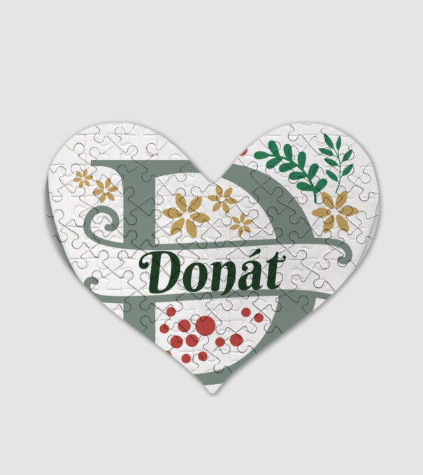 Donát minta fehér pólón