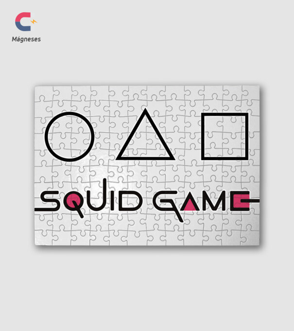 Squid Game minta fehér pólón