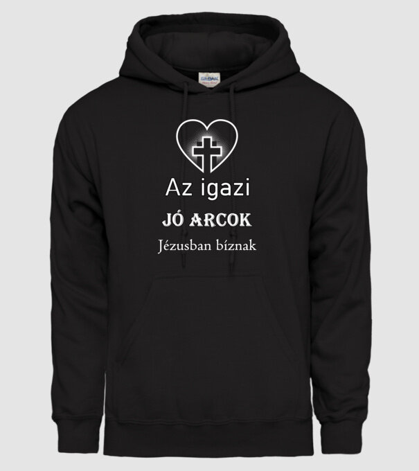 Az igazi jó arcok minta fekete pólón