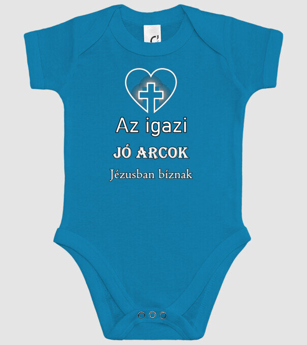 Az igazi jó arcok minta türkiz pólón