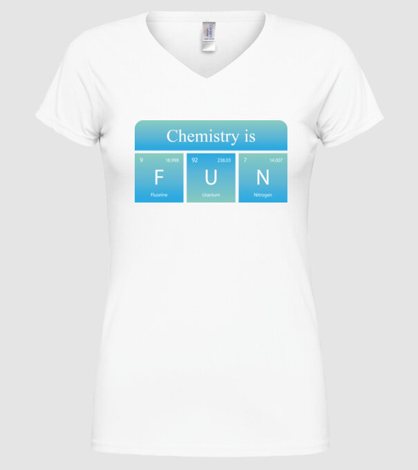Chemistry is FUN minta fehér pólón