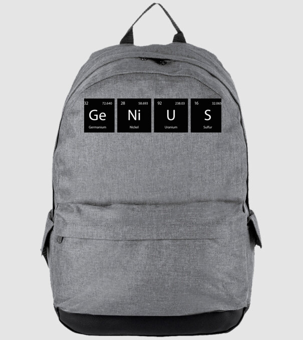 GeNiUS (Periódusos Rendszer) minta szürke pólón