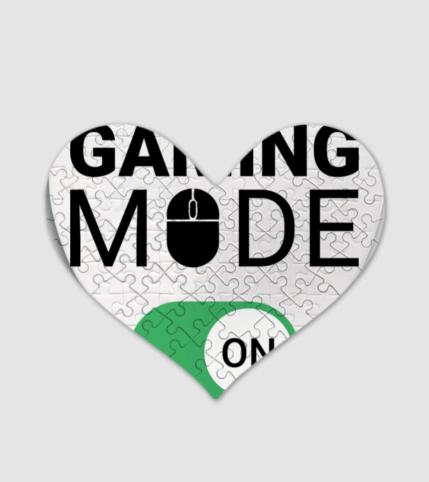 Gaming mode ON minta fehér pólón