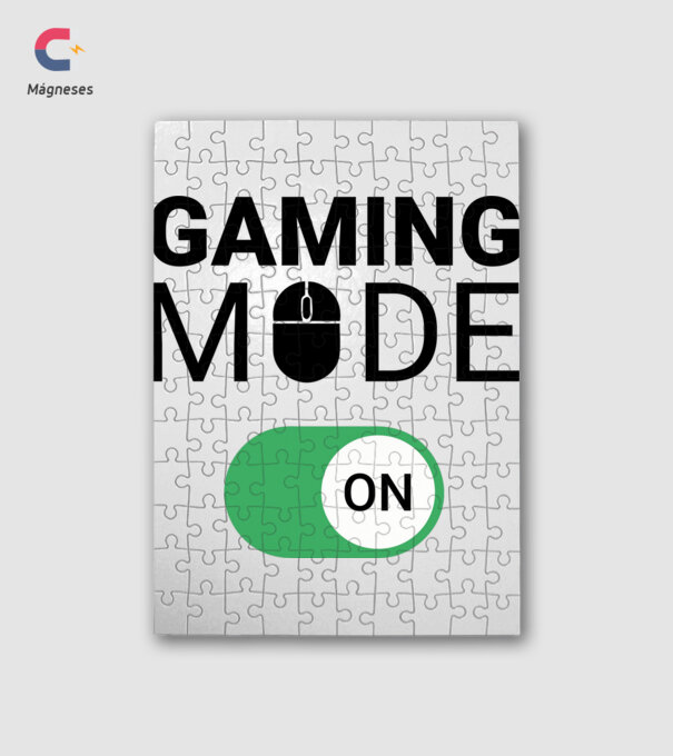 Gaming mode ON minta fehér pólón