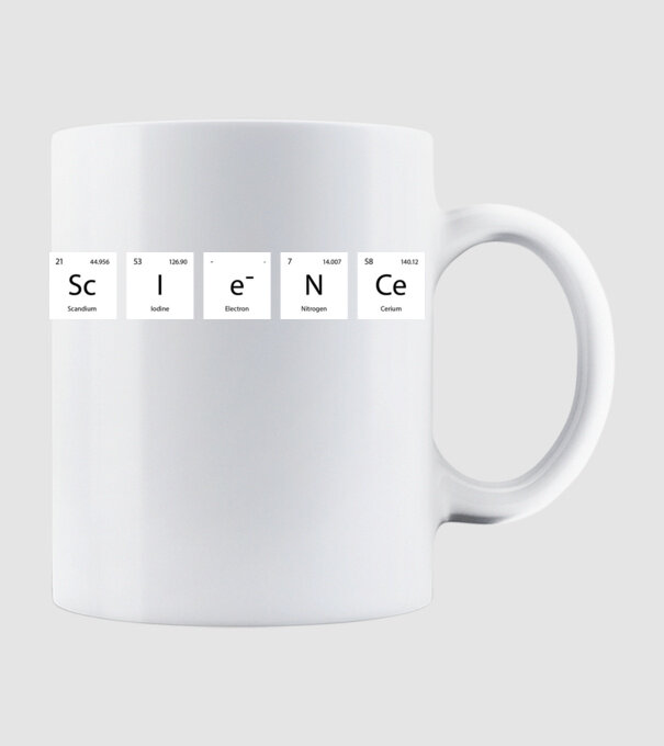 ScIeNCe - (Periódusos rendszer) minta fehér pólón