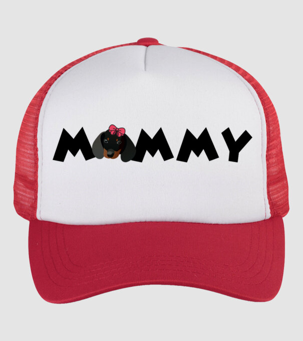 tacsi mami minta fehér/piros pólón