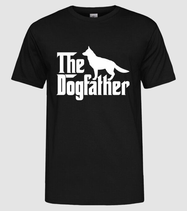 Dogfather Németjuhász minta fekete pólón
