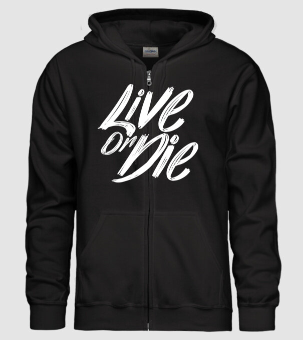 LIVE OR DIE 2021 minta fekete pólón