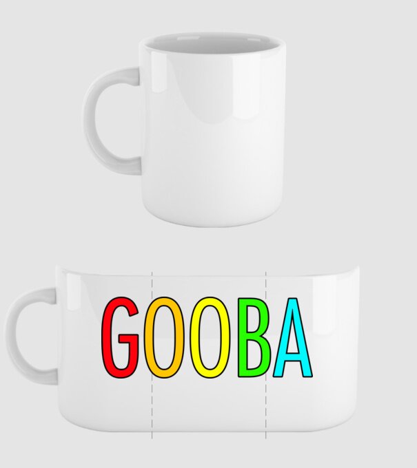 gooba minta fehér pólón