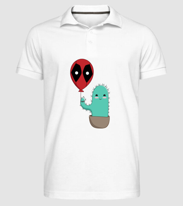 Vicces Kaktusz Deadpool Lufival minta fehér pólón