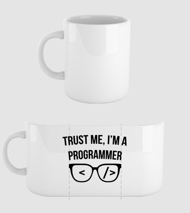 Trust Me, I'm a Programmer minta fehér pólón