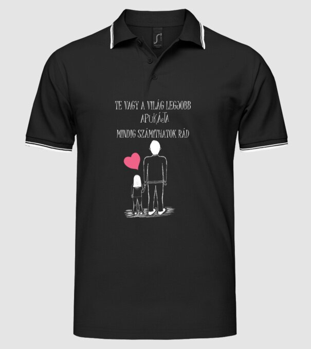 APÁK NAPJA minta fekete pólón
