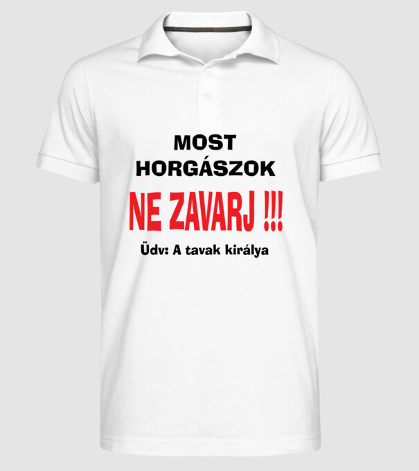 A tavak királya-01 minta fehér pólón