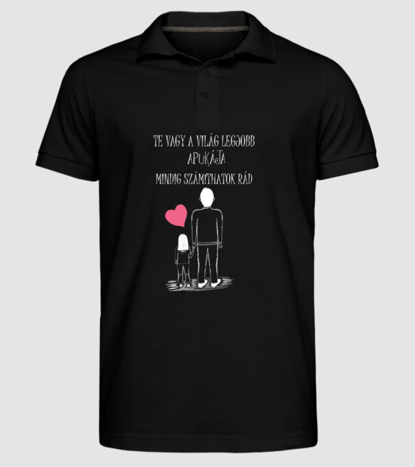 APÁK NAPJA minta fekete pólón