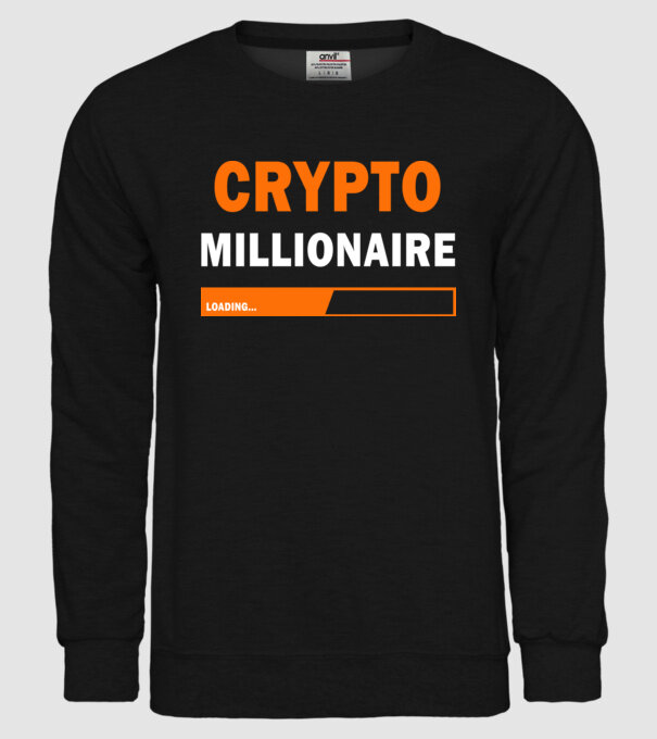 Crypto Millionaire  minta fekete pólón