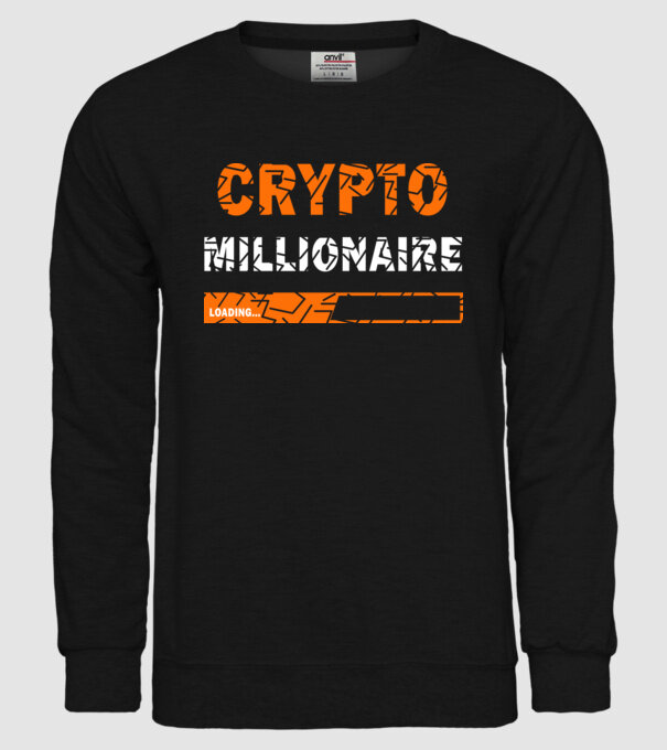 Crypto Millionaire minta fekete pólón