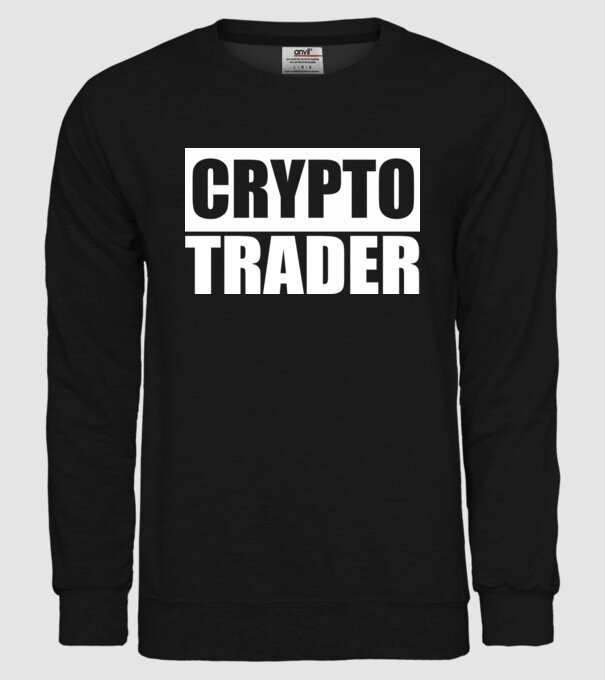 Crypto Trader minta fekete pólón