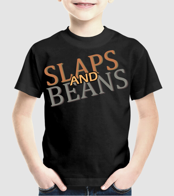 Slaps and Beans minta fekete pólón