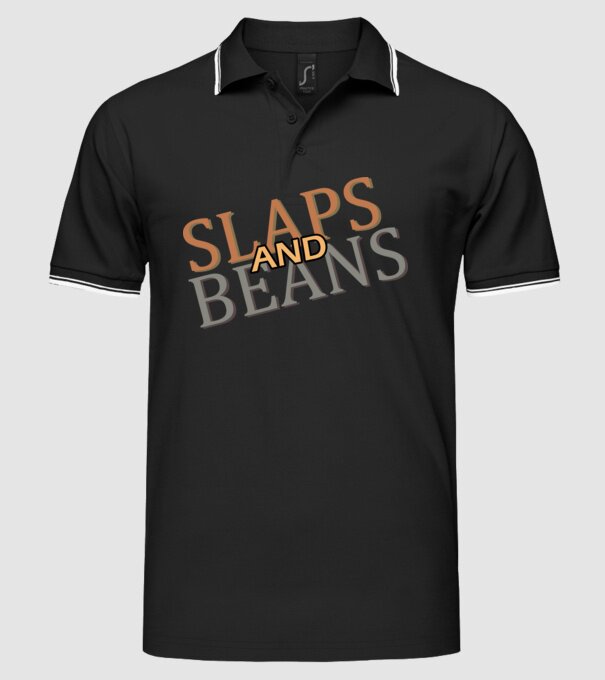 Slaps and Beans minta fekete pólón
