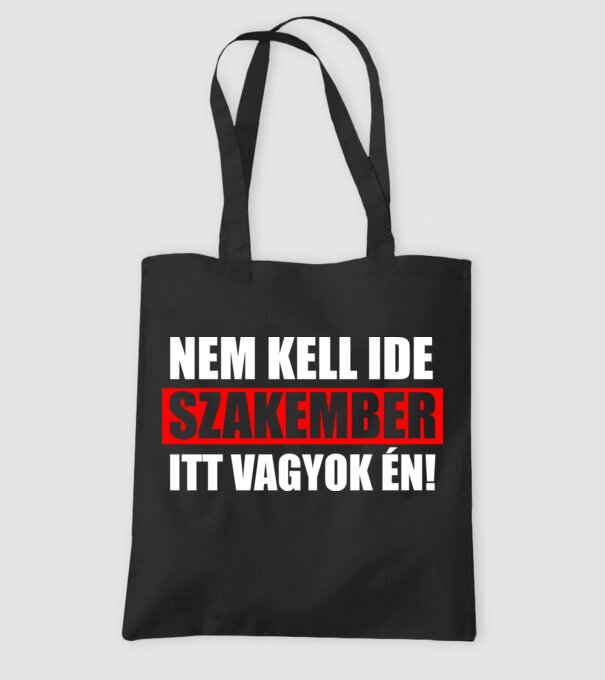 Szakember minta fekete pólón