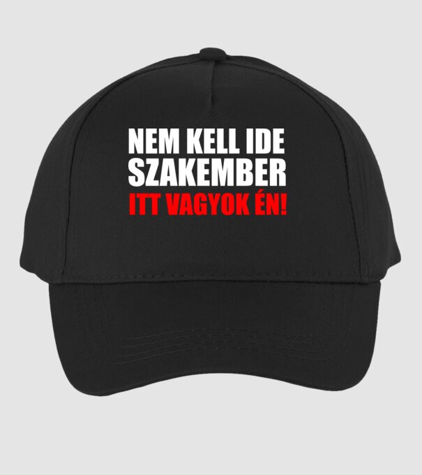 Szakember minta fekete pólón