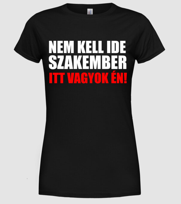 Szakember minta fekete pólón