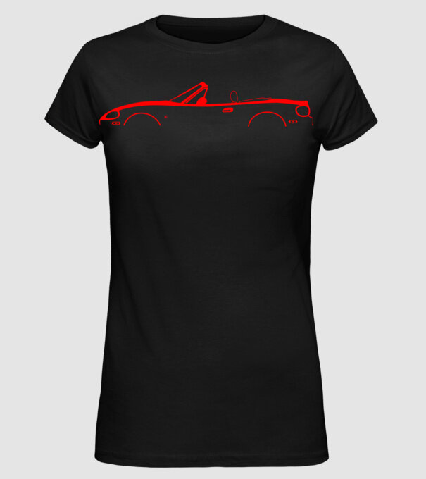Mazda NB Piros minta fekete pólón