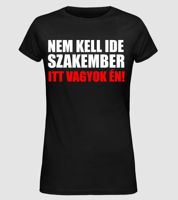 Szakember minta fekete pólón