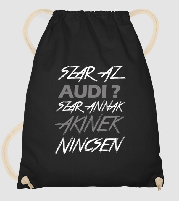 Szar Audi minta fekete pólón