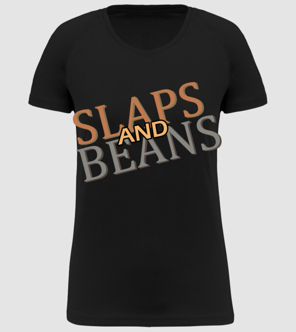 Slaps and Beans minta fekete pólón