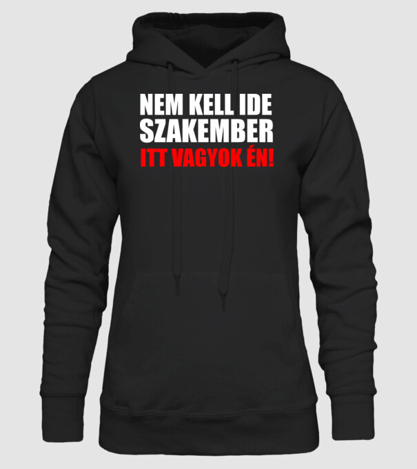 Szakember minta fekete pólón