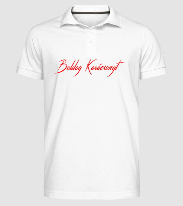 Boldog Karácsonyt minta fehér pólón