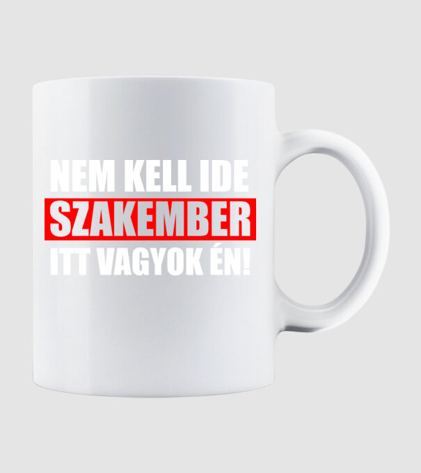 Szakember  minta fehér pólón