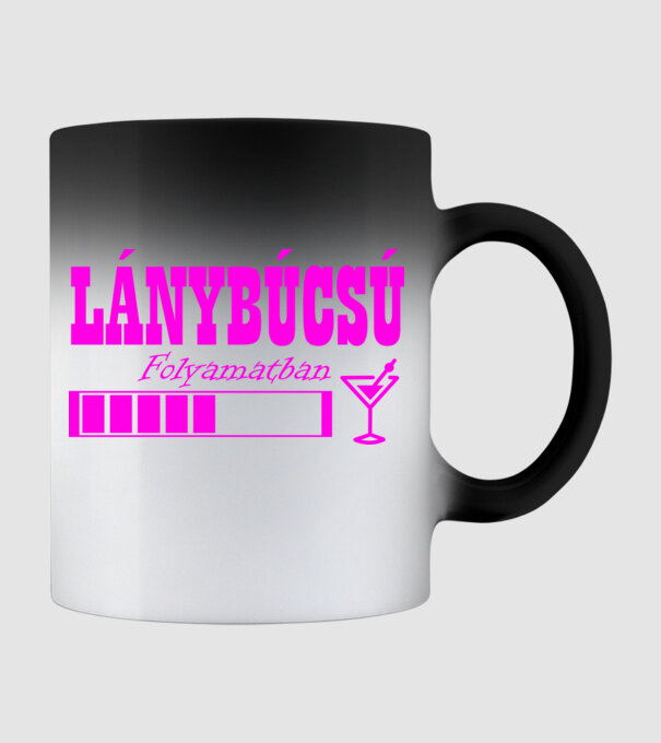 Lánybúcsú folyamatban  minta fekete pólón