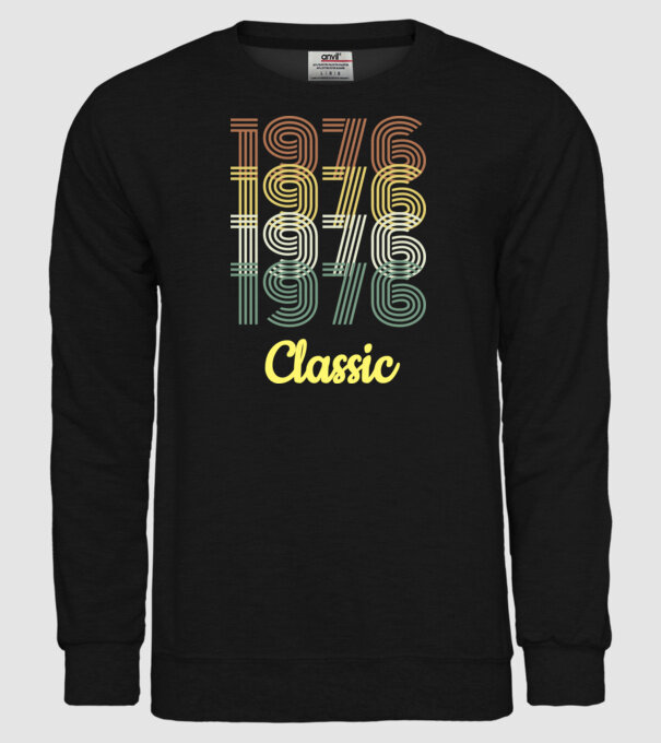 Classic 1976 minta fekete pólón