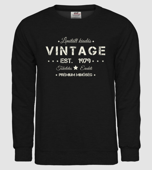 Vintage 1979 minta fekete pólón