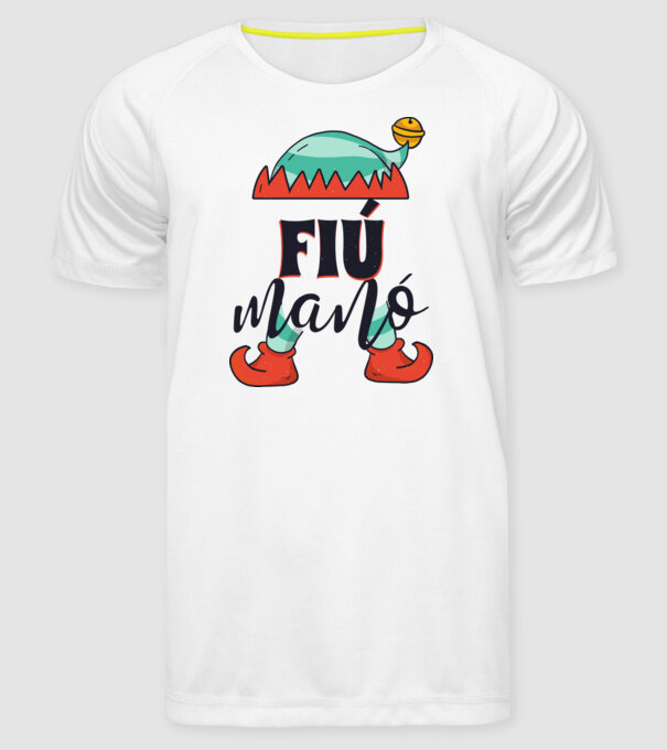 Fiú manó minta fehér pólón