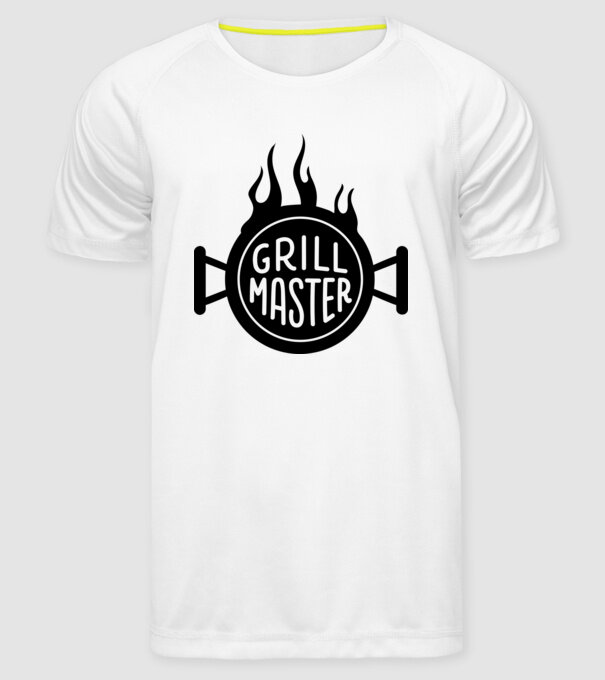 Grill master minta fehér pólón
